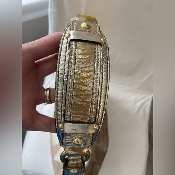 Coach Carly Signature C Hobo Bag Tan & Brown Canvas Gold Tone Hardware - Picture 6 of 16